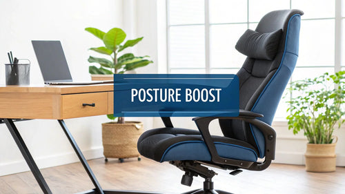 desk chair with leg rest: Boost posture and comfort