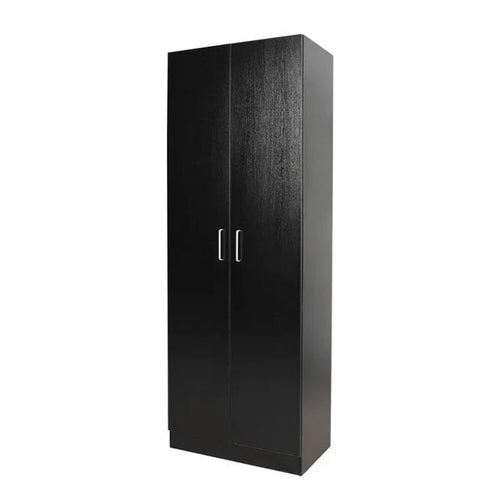 Beli 2 Door Hanging Black Wardrobe - DLB Furniture