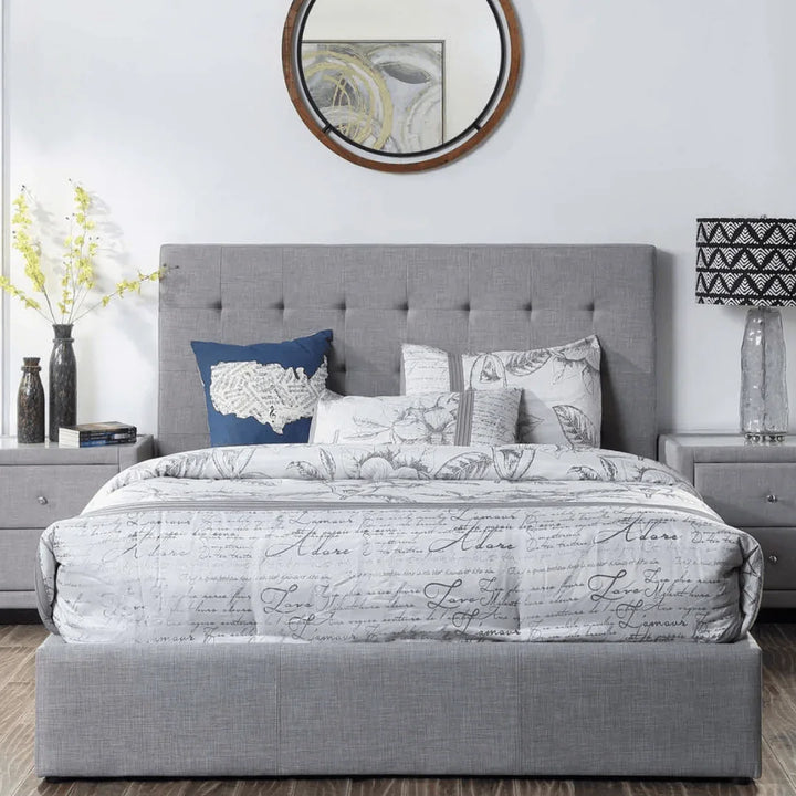 Brooklyn Fabric King Single Bed Frame - DLB Furniture