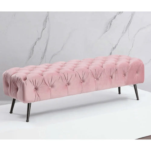 Stella Ottoman Velvet Pink - DLB Furniture