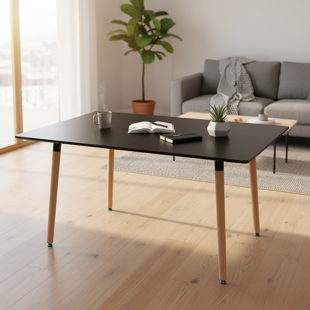 Camden 140cm Rectangle Dining Table – Black