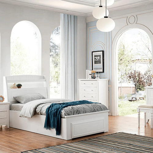 Alice Storage Bed White King - DLB Furniture