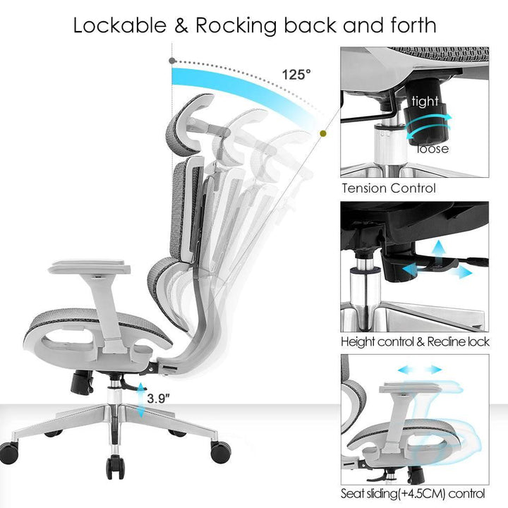 Mesh Ergonimic Office Student Chair With Lumbar Support - DLB Furniture
