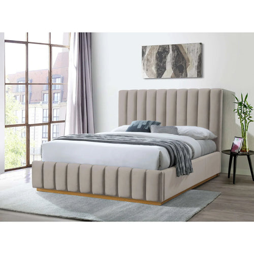 Elsa Velvet Queen Bed Frame - DLB Furniture
