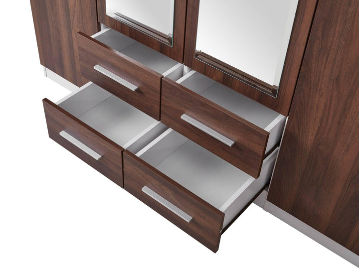 Beli 2 Tone 4 Door Wardrobe - DLB Furniture