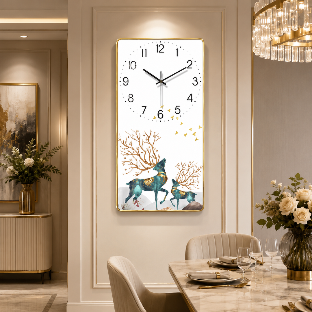 Elegant Crystal Porcelain Wall Art Clock – HM-011