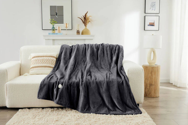 Large Electric Throw Blanket Flannel Fleece 180 x 130 cm - DLB Furniture