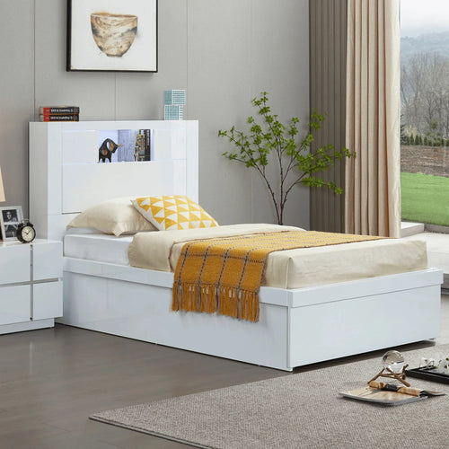 Boston king single bed frame White - DLB Furniture