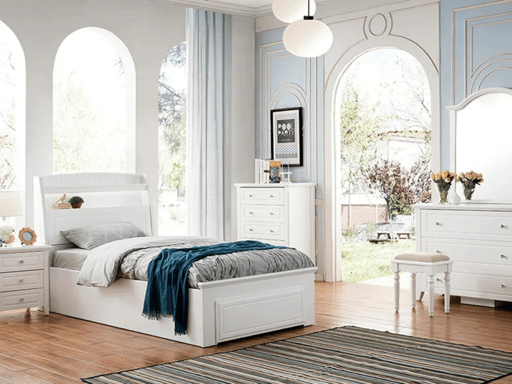 Alice Storage Bed White Double - DLB Furniture