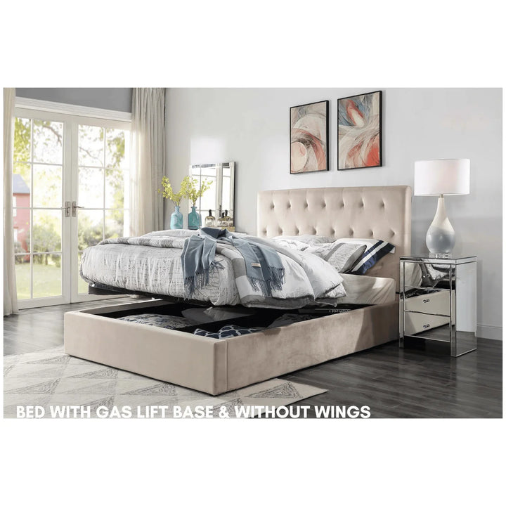 Merida King Single Velvet Bed - DLB Furniture