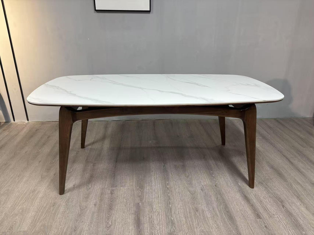 Luxury Wooden Dining Table with Sintered Stone Top - DLB Furniture