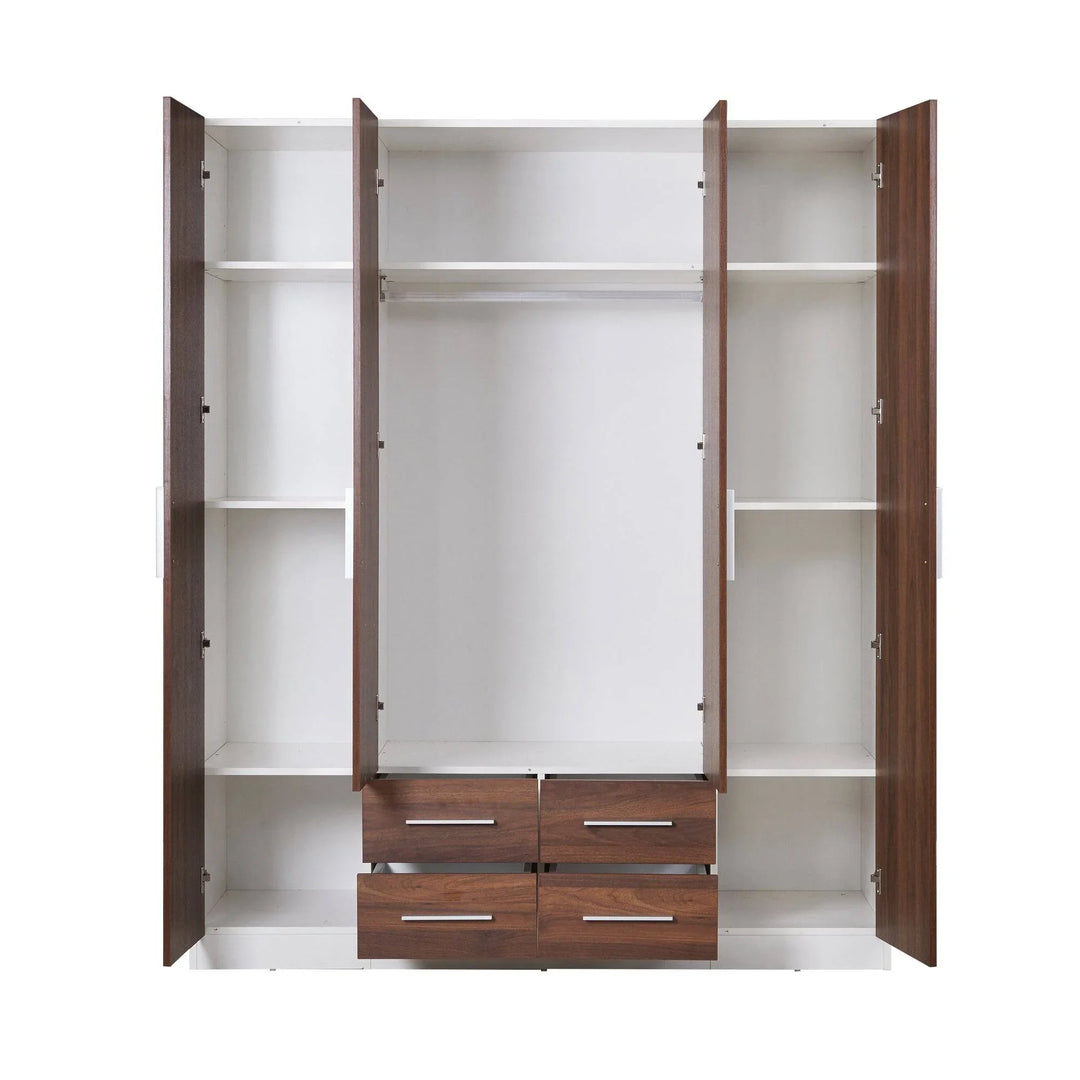 Beli 2 Tone 4 Door Wardrobe - DLB Furniture