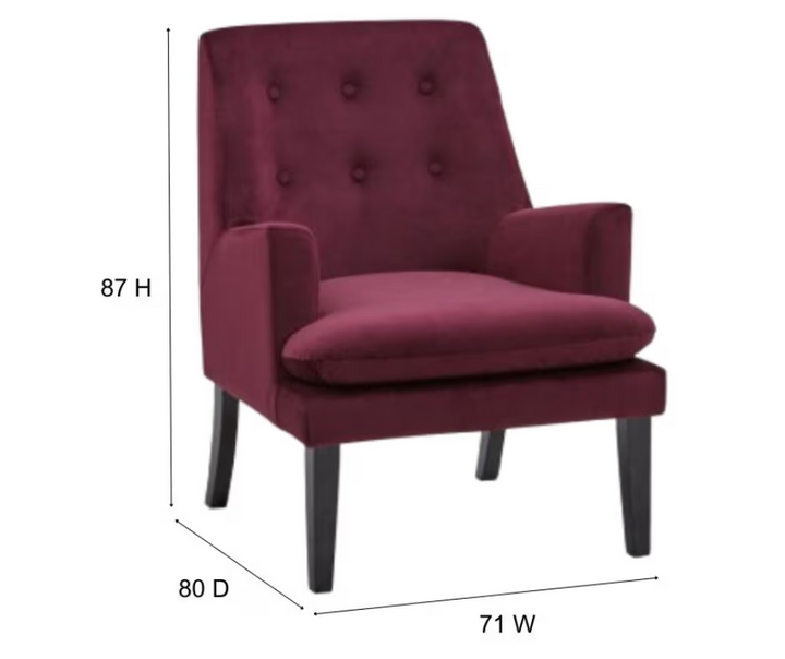 Regal Velvet  Armchair Purple