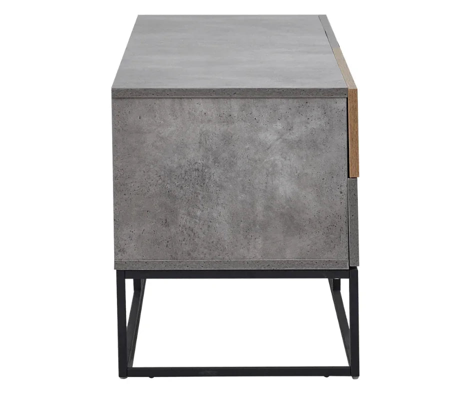 Jay TV Stand - Cement & Dark Oak - DLB Furniture