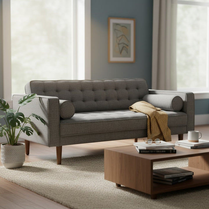Sofia 3 Seater Sofa Bed - Dark Grey