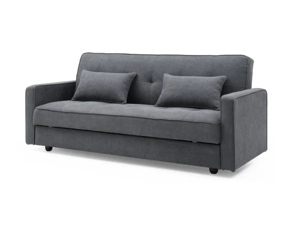 Junny 3 Seater Sofa Bed with Extra Middle Storage - Dark Grey - DLB Furniture
