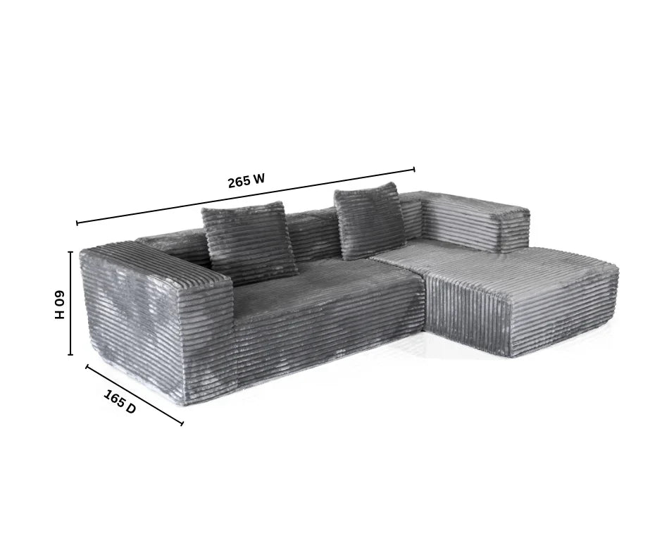 Marsden L Shape Sofa - 100% Polyester - DLB Furniture