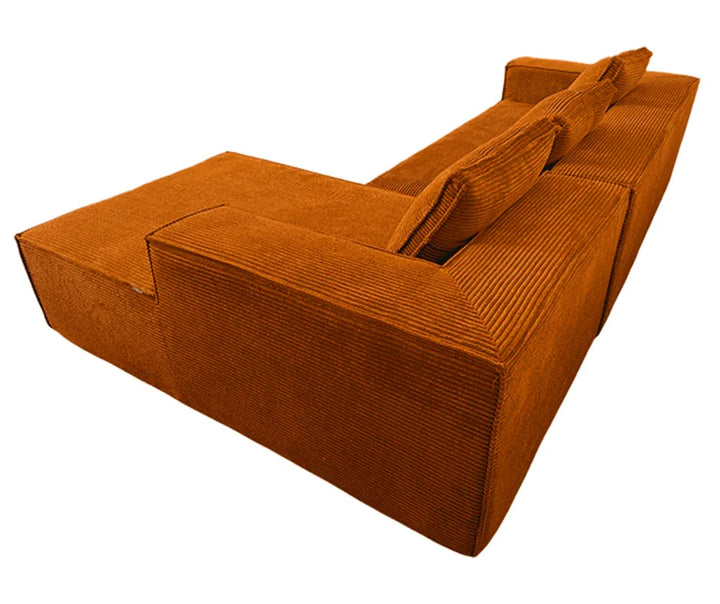 Akemi L Shape Sofa - Burnt Orange