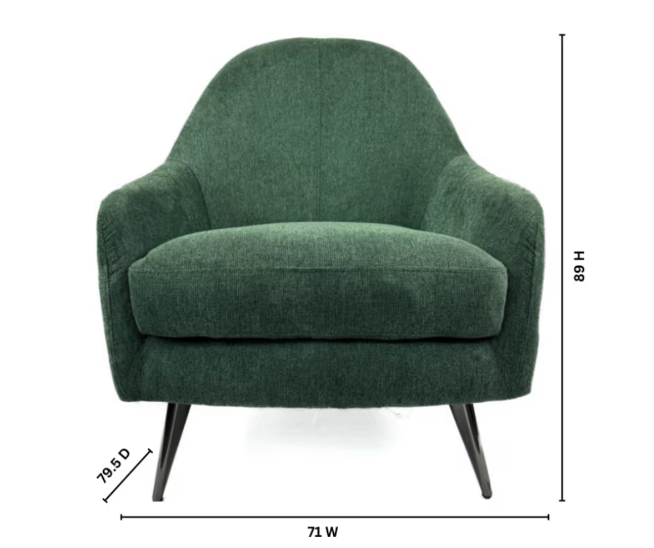 Emerald Luxe Dark Green Velvet Armchair