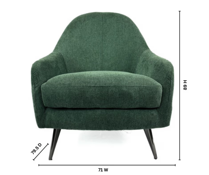 Emerald Luxe Dark Green Velvet Armchair