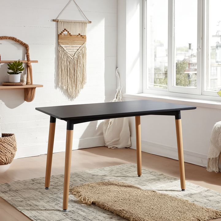 Camden 140cm Rectangle Dining Table – Black