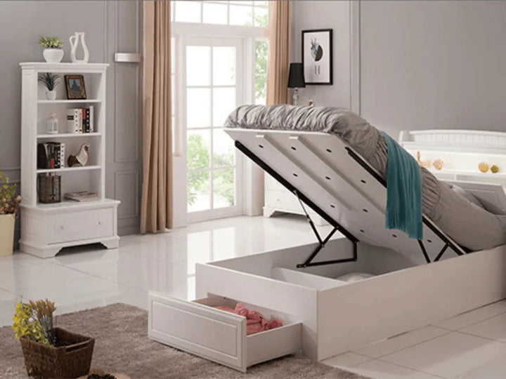 Alice Storage Bed White Double - DLB Furniture