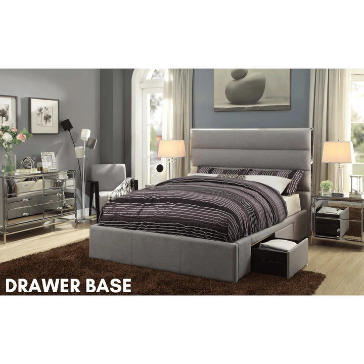 Lewis Fabric King Bed Frame - DLB Furniture