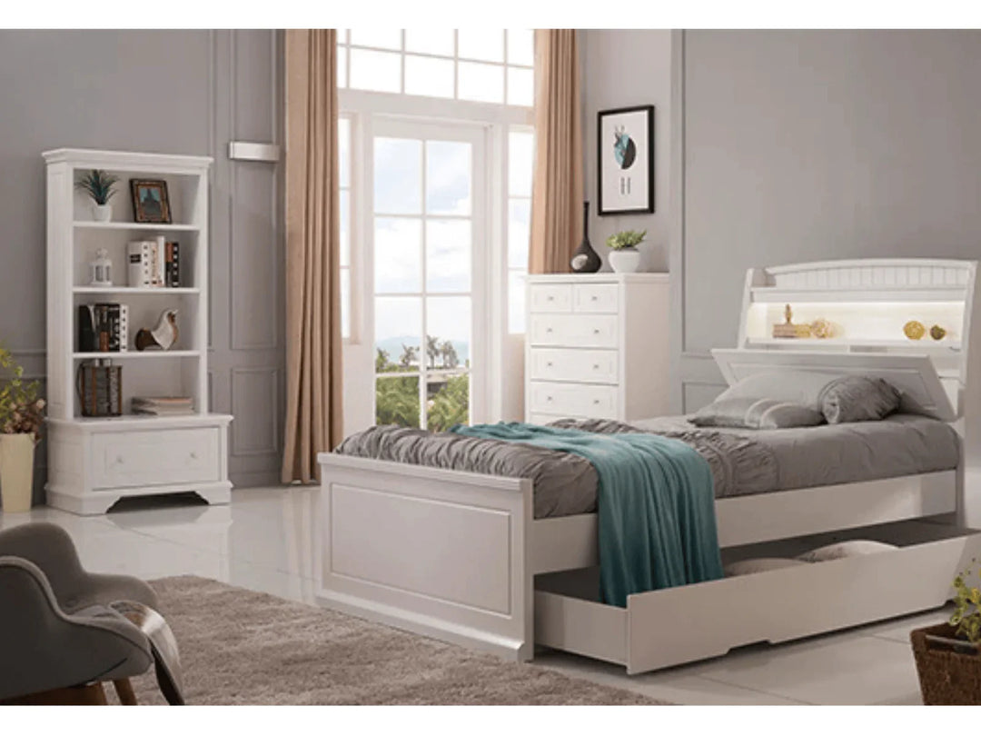 Alice Storage Bed White Double - DLB Furniture