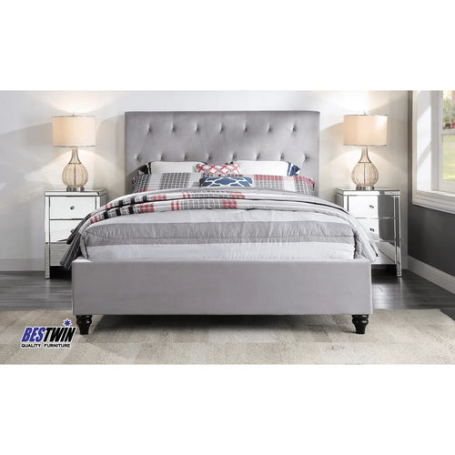 Merida King Single Velvet Bed - DLB Furniture