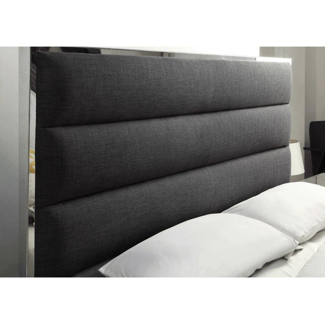 Lewis Fabric Queen Bed Frame - DLB Furniture