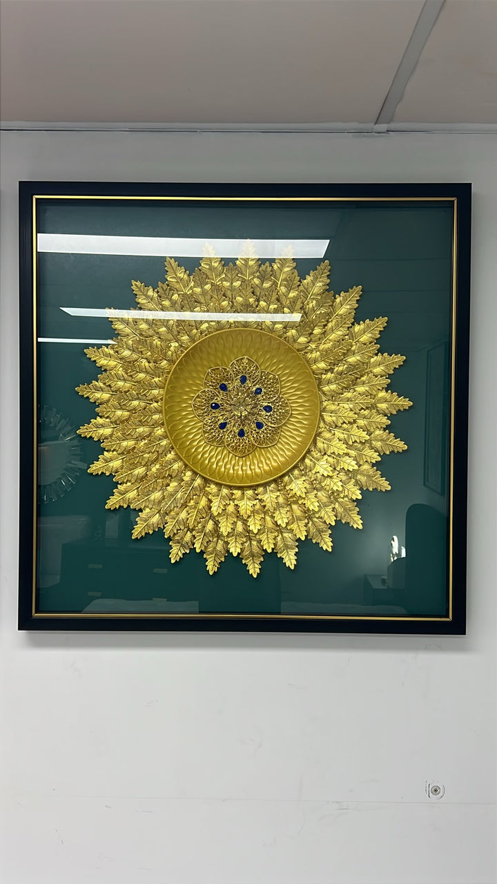 Golden Harmony 3-Piece 3D Wall Art Set