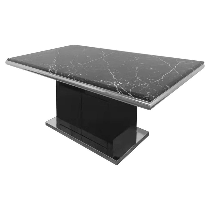 Casterley Stone Top Dining Table Black