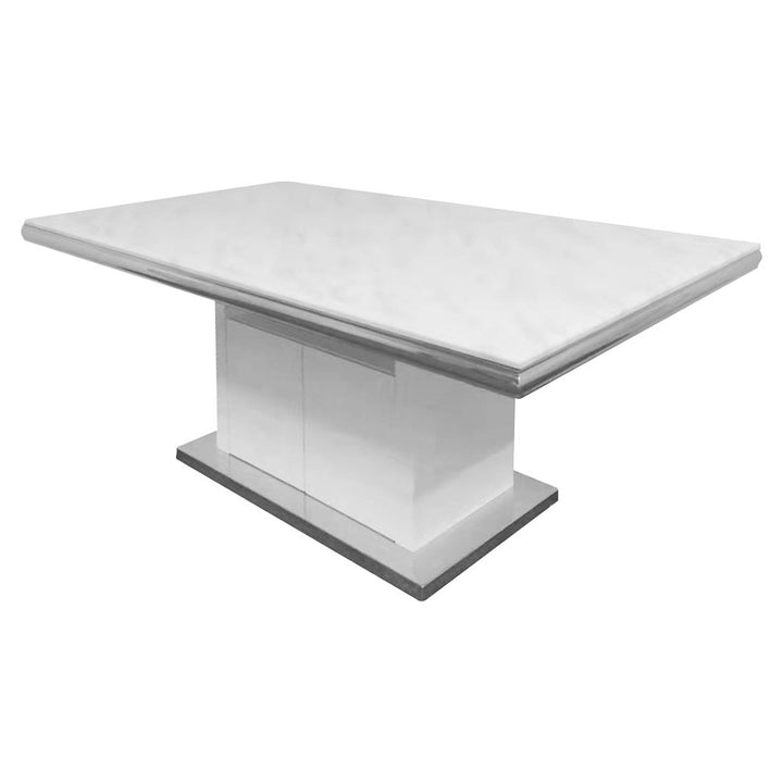 Casterley Stone Top Dining Table White