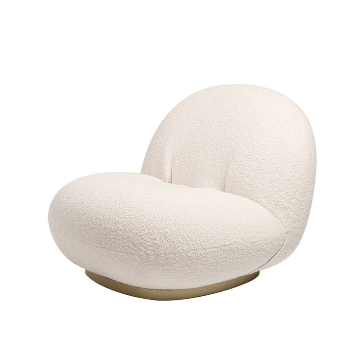Cloudé Bouclé Swivel Chair with Brushed Gold Base ( Custom Design Accepted)