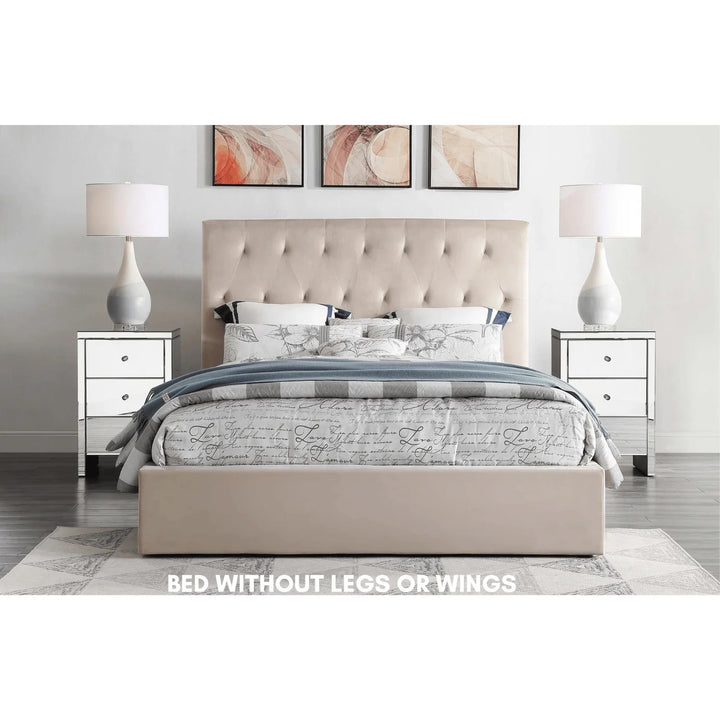 Merida King Single Velvet Bed - DLB Furniture
