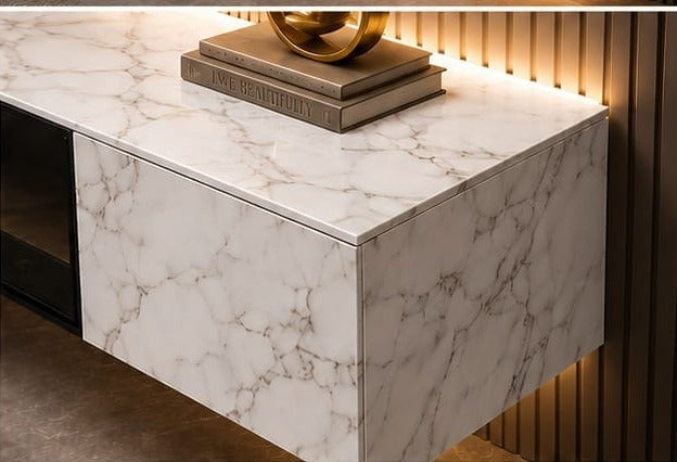 Marbella Luxe 2m Wall-Mounted TV Cabinet White