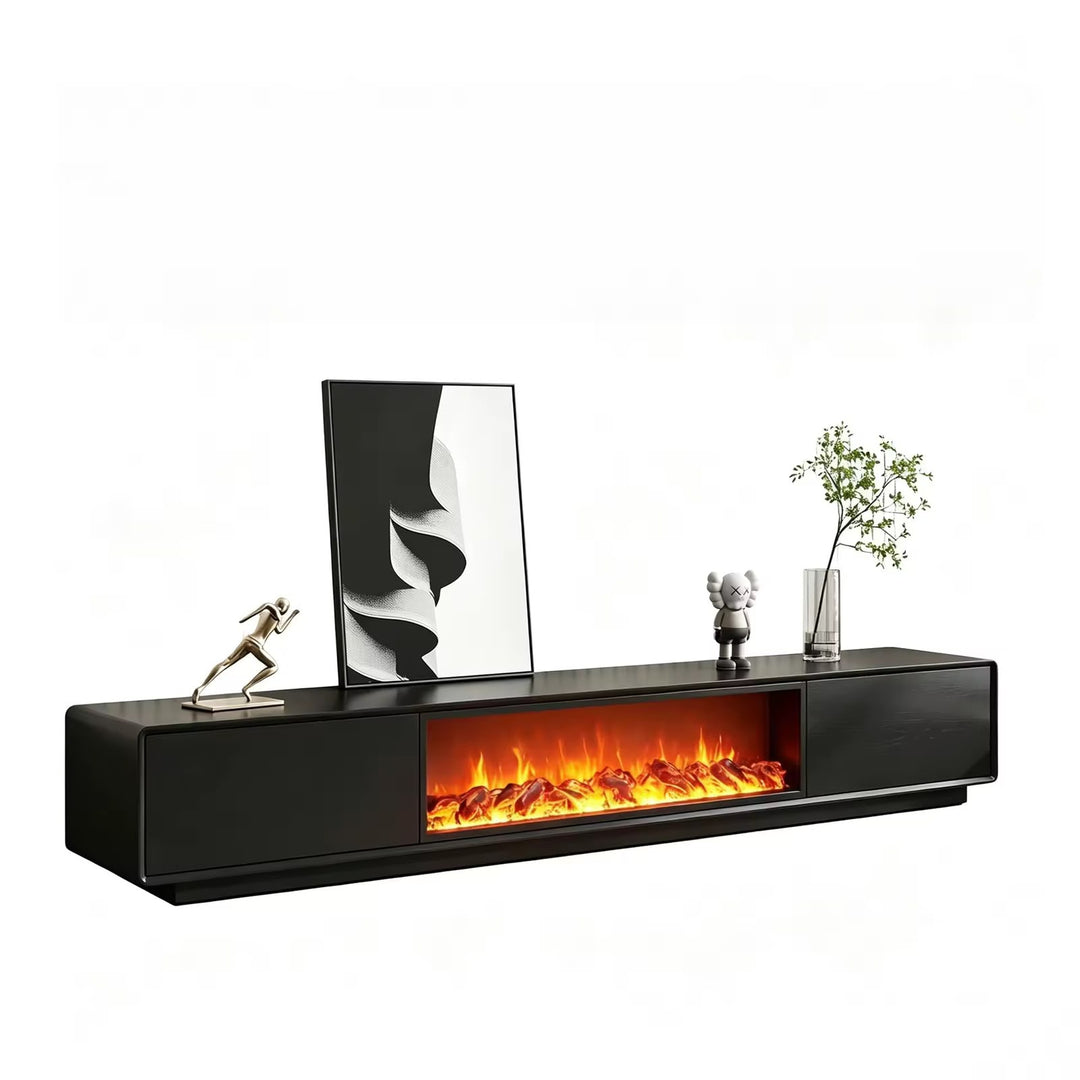 Noir Ember 200cm Fireplace TV Unit