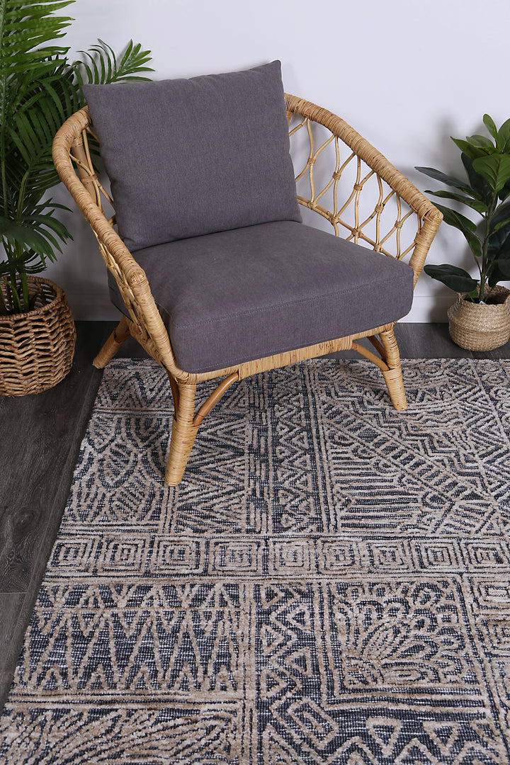 Amritsar Newburg Anthracite Tribal Rug - DLB Furniture