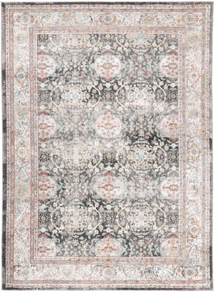 Artifact Shang Ogee Black and Red Rug - DLB Furniture