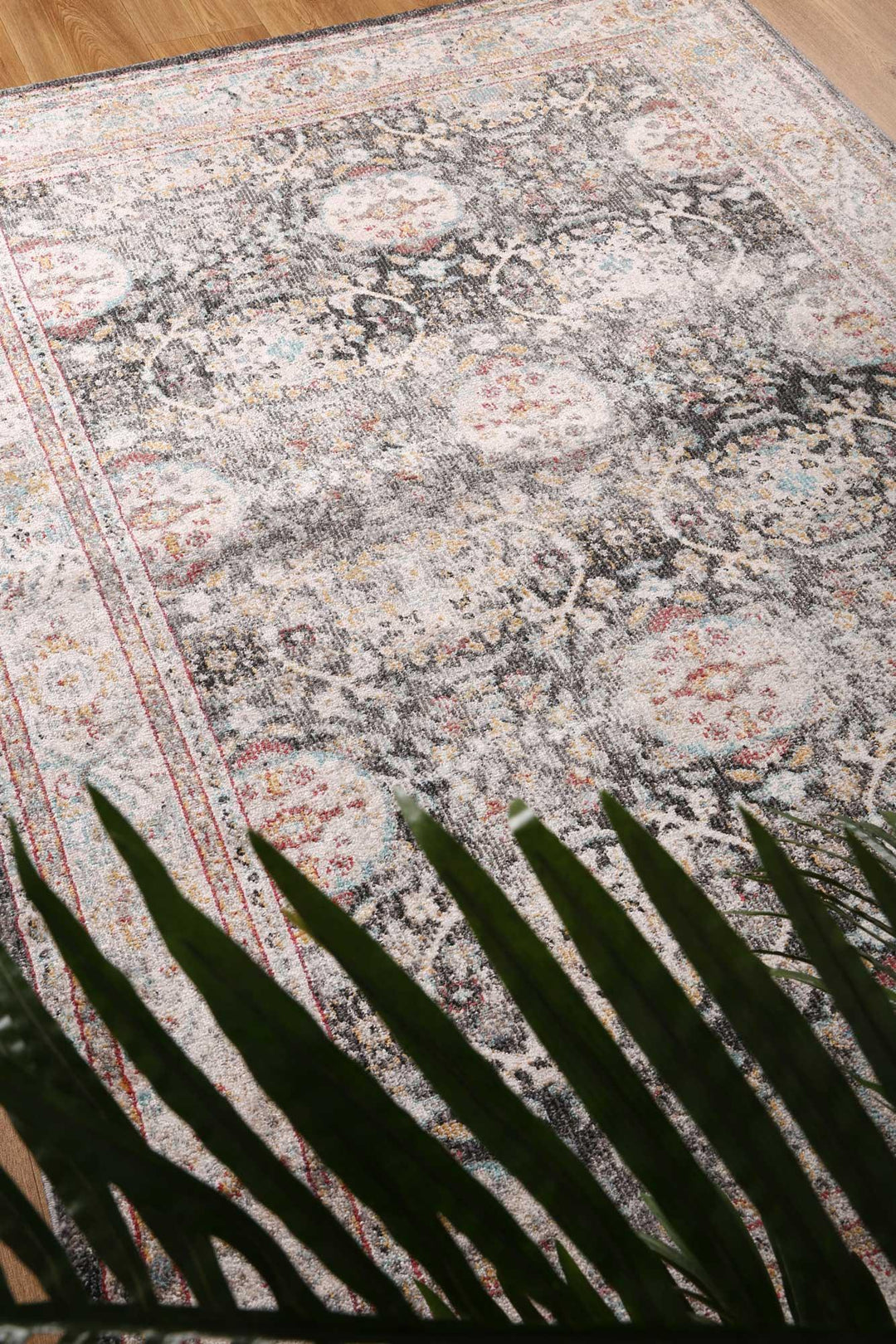 Artifact Shang Ogee Black and Red Rug - DLB Furniture