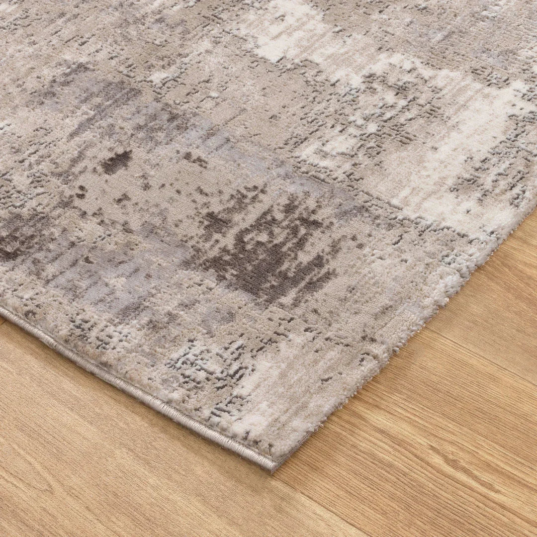 Atina Distressed Abstract Beige Grey Rug - AT01 - DLB Furniture