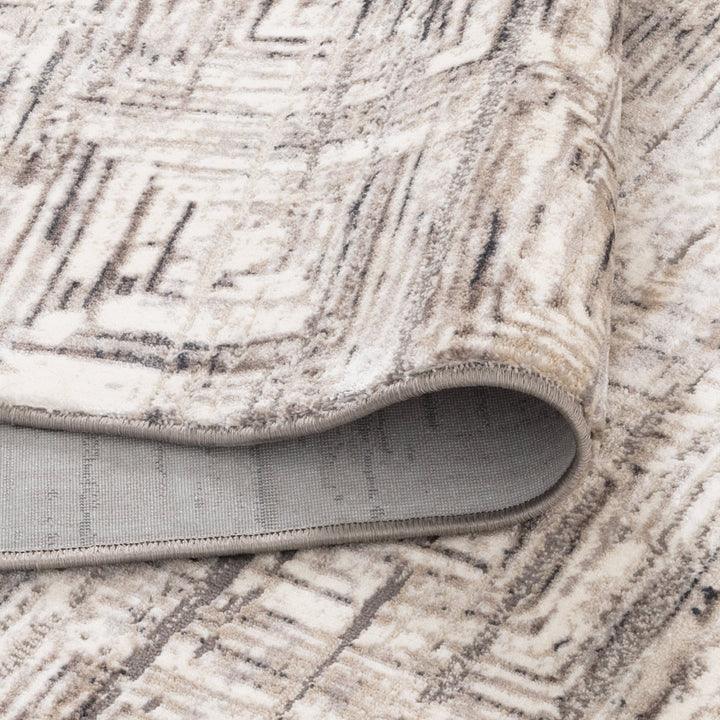 Atina Distressed Geo Squares Grey Rug - AT03 - DLB Furniture