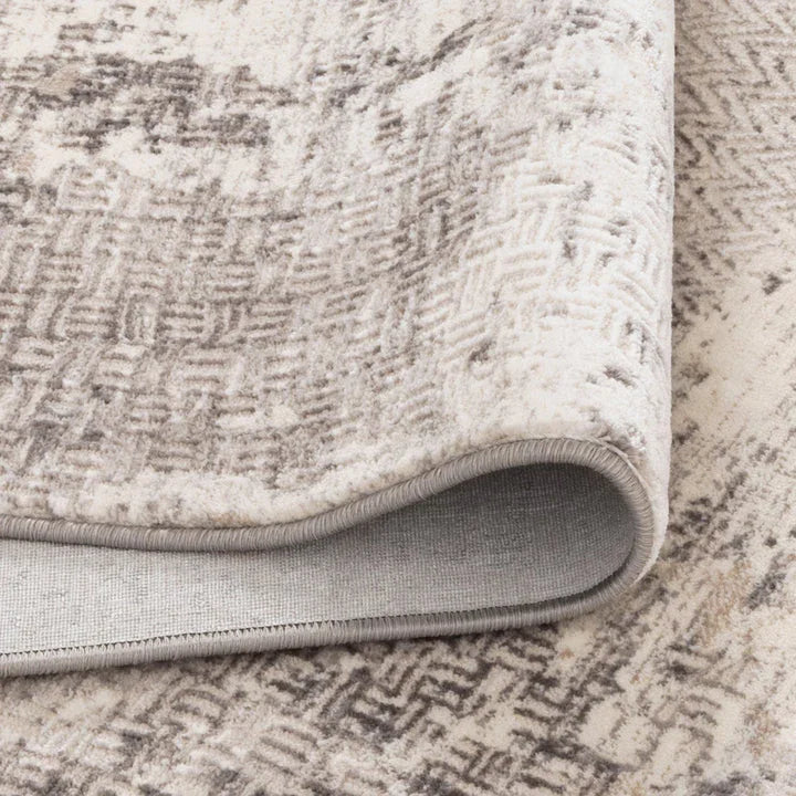 Atina Distressed Border Beige Grey Rug - AT04 - DLB Furniture