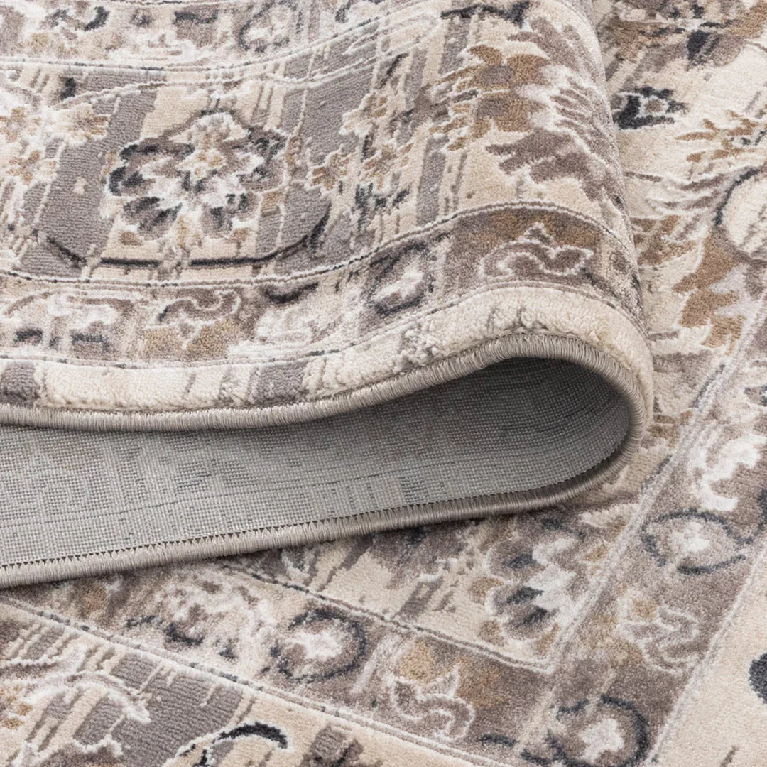 Atina Distressed Transitional Beige Grey Rug - DLB Furniture