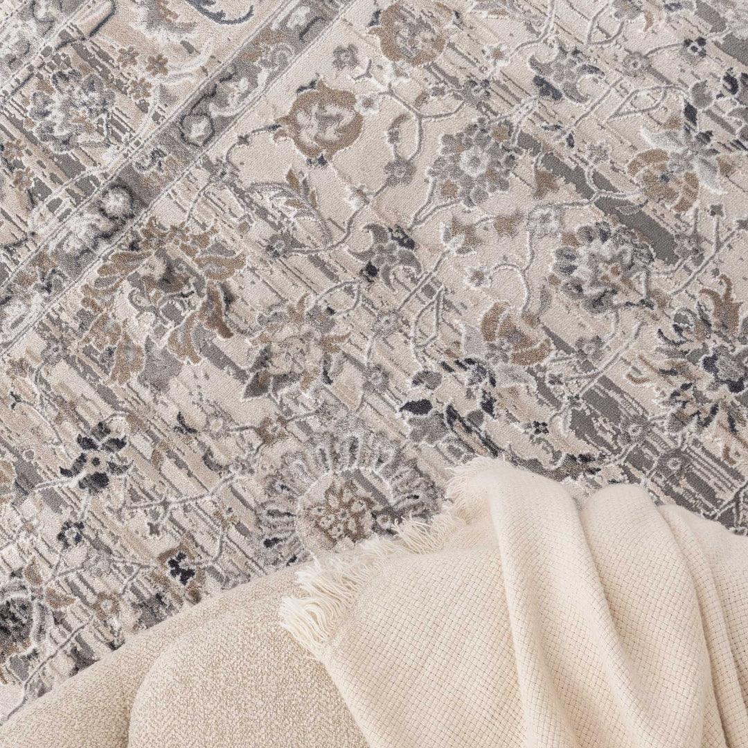 Atina Distressed Transitional Beige Grey Rug - DLB Furniture