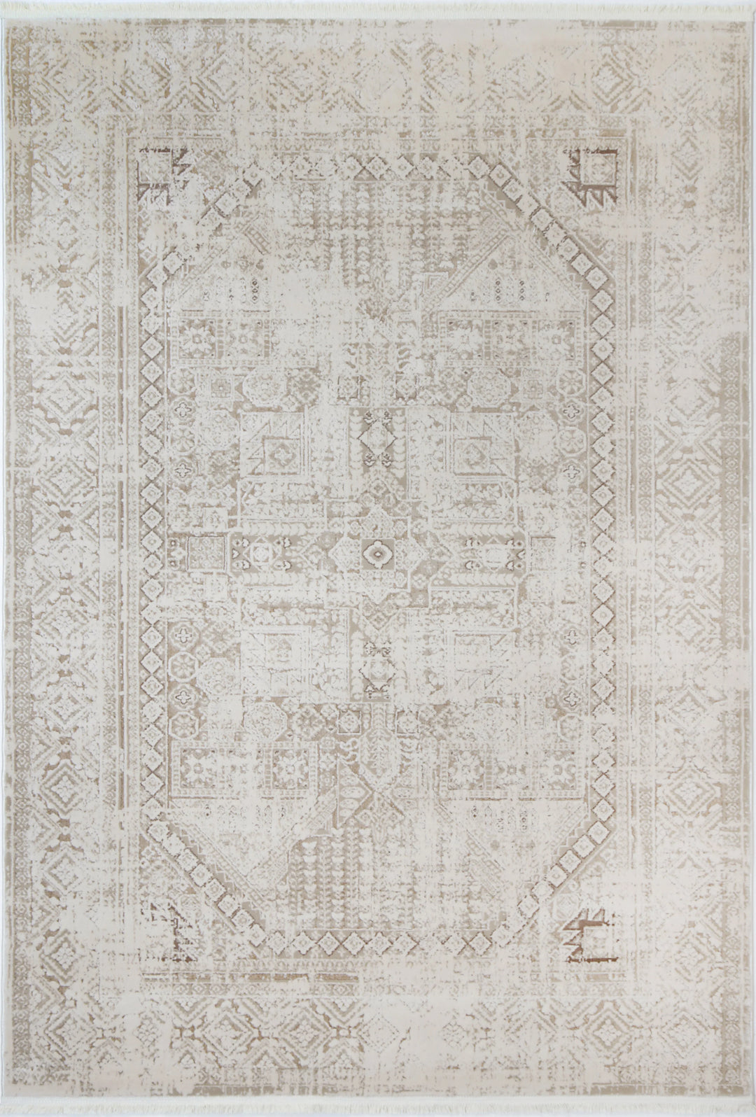 Bohemian Paradise Panel Beige Rug - DLB Furniture