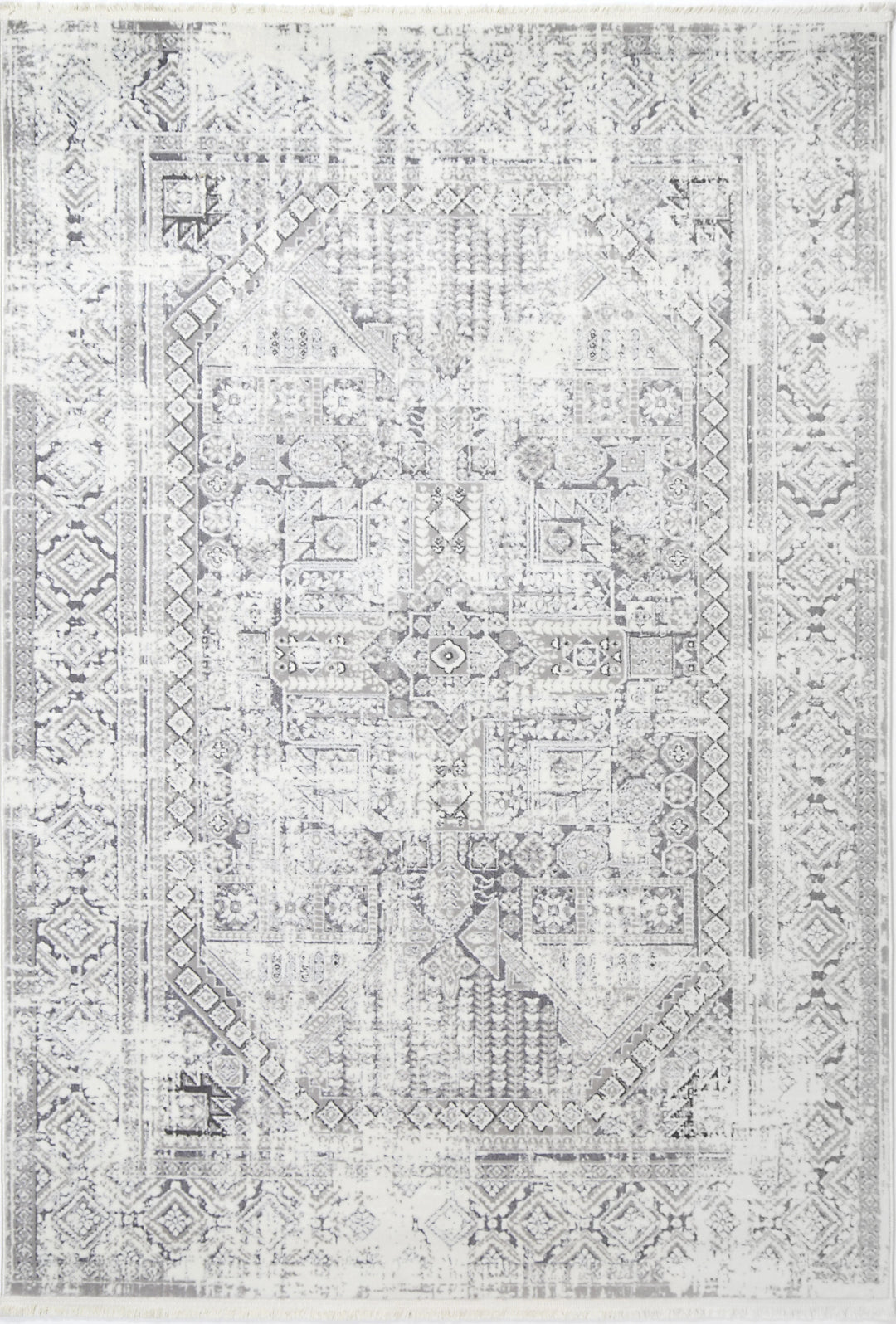 Bohemian Paradise Panel Grey Rug - DLB Furniture
