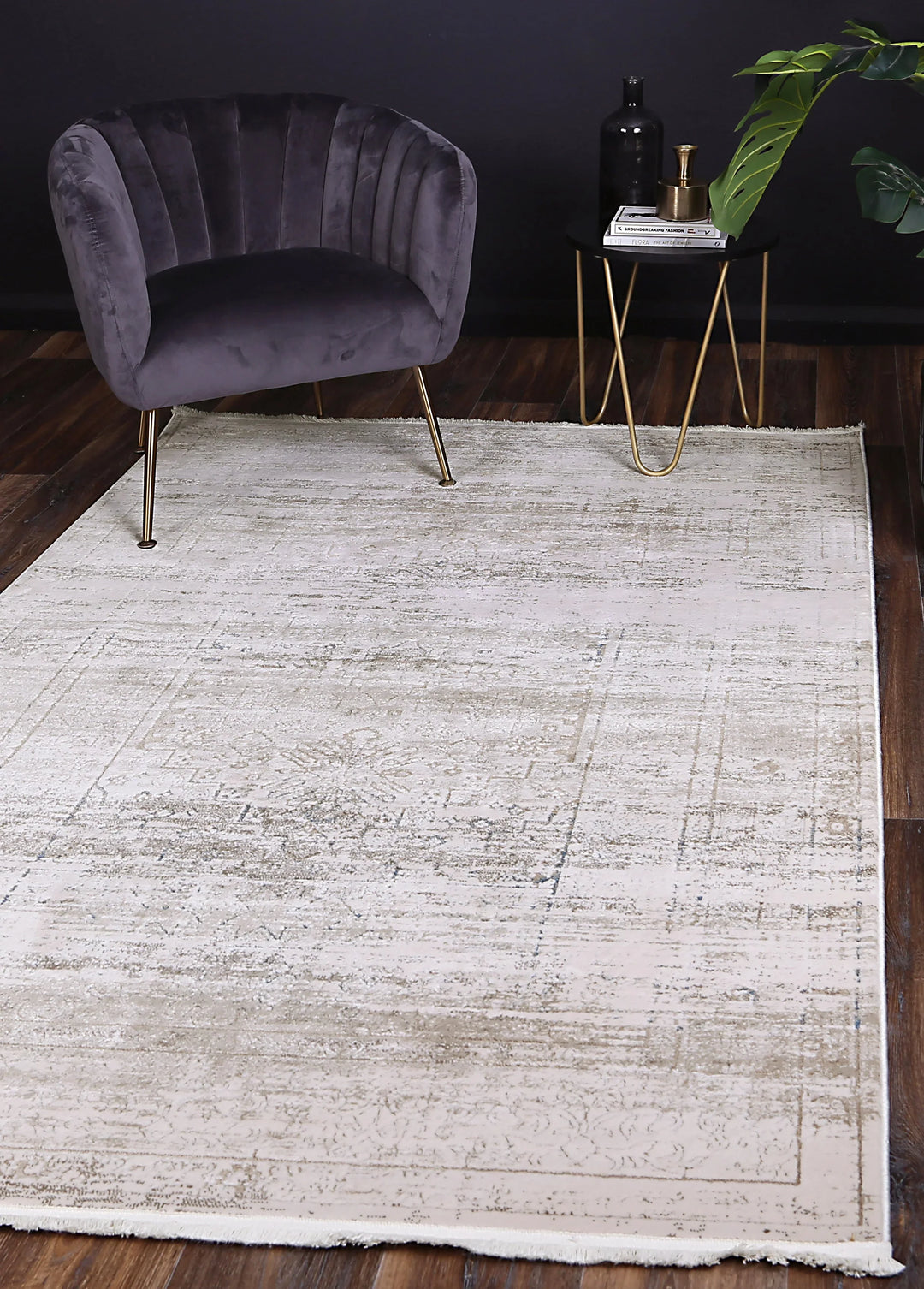Bohemian Paradise Traditional Beige Blue Rug - DLB Furniture