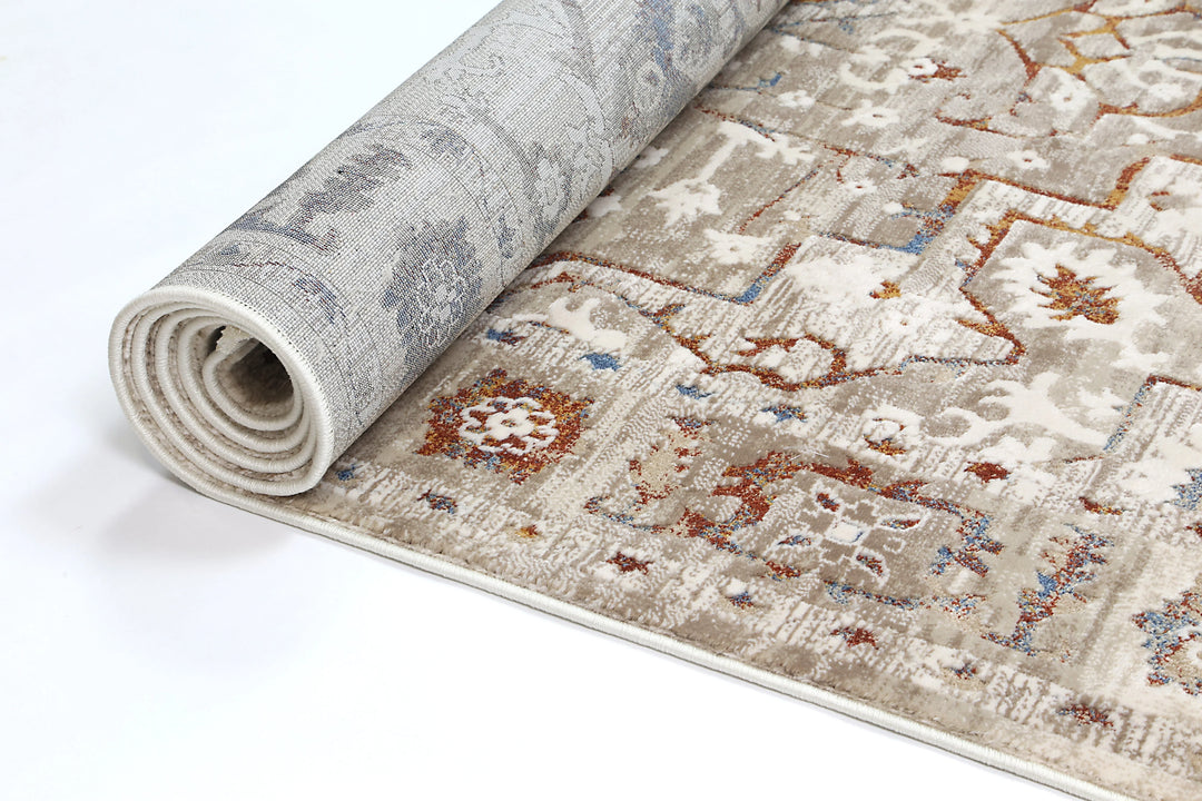Bohemian Paradise Medalion Beige Multi Rug - DLB Furniture