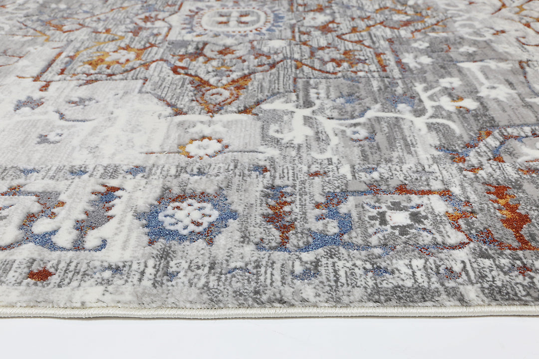 Bohemian Paradise Medalion Grey Multi Rug - DLB Furniture